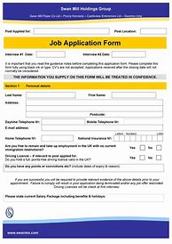 Image result for Simple Job Application Form Template