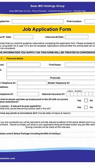 Image result for Mock Job Application Form
