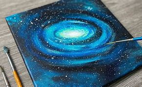 Image result for Simple Acrylic Galaxy Painting
