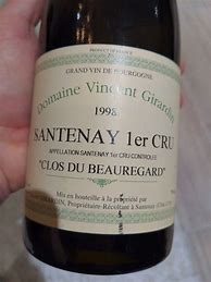 Image result for Vincent Girardin Santenay Beauregard Blanc