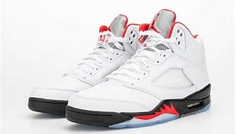 Image result for Fire Red 5s Sneakers