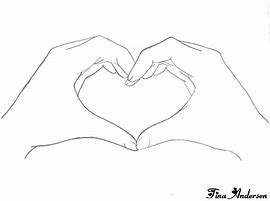 Image result for Black and White Heart Hands Anime