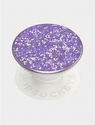 Image result for Purple Sparkle Clear Pop Socket