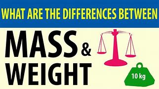 Image result for What Is the Difference Between Mass and Weight for Kids