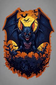 Image result for Scary Bat Cartoon T-Shirt
