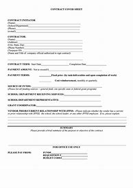 Image result for Employment Contract Cover Sheet