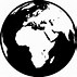 Image result for Free Black and White Globe Clip Art