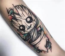 Image result for Angry Baby Groot Tattoo