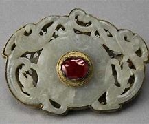 Image result for Chinese Jade Peony Belt Buckle