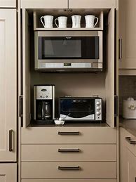 Image result for Hidden Microwave Cabinet