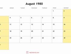 Image result for August 3 1980