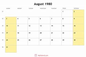Image result for August 24 1980