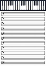 Image result for Blank Piano Sheet Music Template