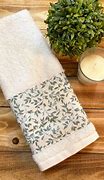 Image result for Green Hand Towels with Flowers On Them