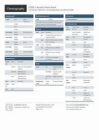 Image result for CSS Cheat Sheet