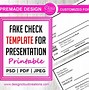 Image result for Funny Fake Check Template