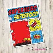 Image result for Drawings of Superhero Food