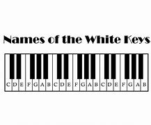 Image result for Piano White Keys Notes