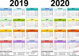 Image result for 2 Year Calendar 2019 2020