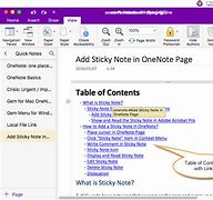 Image result for OneNote Table of Contents Tips
