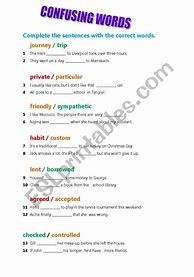 Image result for Confusing Words Exercises