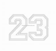 Image result for Number 23 Outline