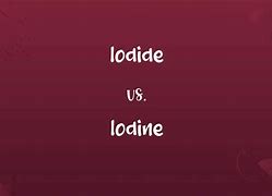 Image result for Iodine vs Iodide