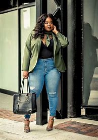 Image result for Plus Size Jean Outfits