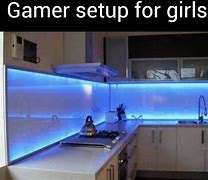 Image result for Female Gaming Setup Meme