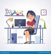 Image result for Women with Office Printer Clip Art