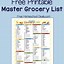 Image result for Master Grocery List