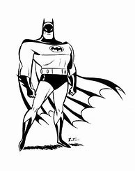 Image result for Batman Cartoon Black and White