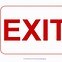 Image result for Exit Sign Transparent