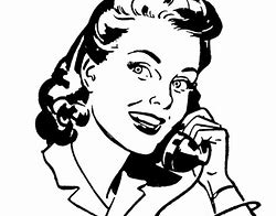 Image result for Telephone Old-Fashioned Woman On Phone Call