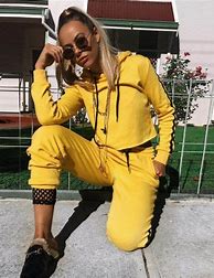 Image result for Yellow Tracksuit Women
