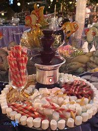 Image result for Chocolate Fountain with Marshmallow
