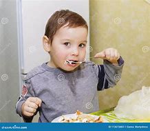 Image result for Baby Eating Breakfast