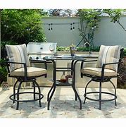 Image result for Glass Top Bar Height 40 Round Patio Table