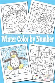 Image result for Winter Scene Color by Number