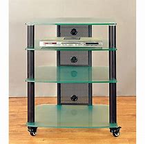 Image result for JVC Glass Audio Rack with Speakers