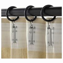 Image result for Clips for Drapes Inside Curtain Rod