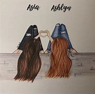 Image result for BFF Drawings Brown Hair