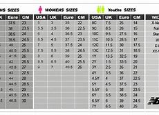 Image result for New Balance Shoe Size Chart