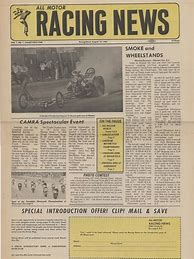 Image result for Racing Car Newspaper