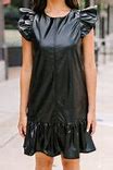 Image result for Not so Tough Faux Leather Dress Fashion Nova