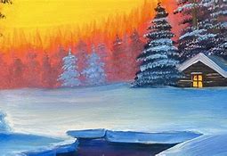 Image result for Mountain Cabin Painting Bob Ross