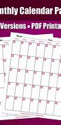 Image result for 8X11 Printable Monthly Calendar