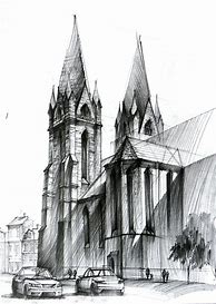 Image result for Gothic Building Drawing