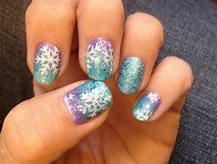 Image result for Blue Purple Snowflake Nail Art