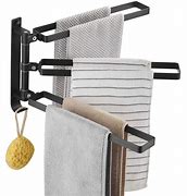 Image result for Black Swivel Heated Towel Rack